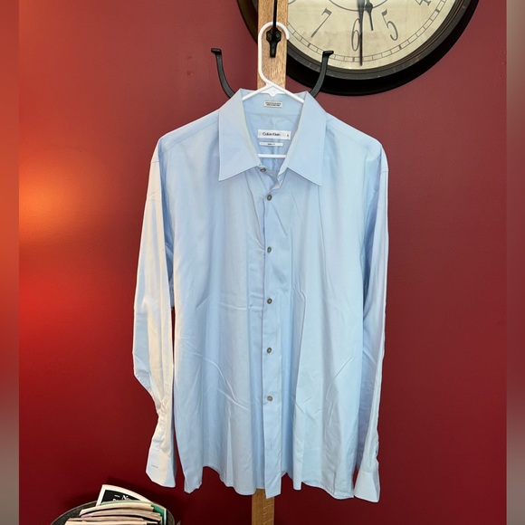 Light Blue Calvin Klein Long Sleeve Button Down - Picture 1 of 2